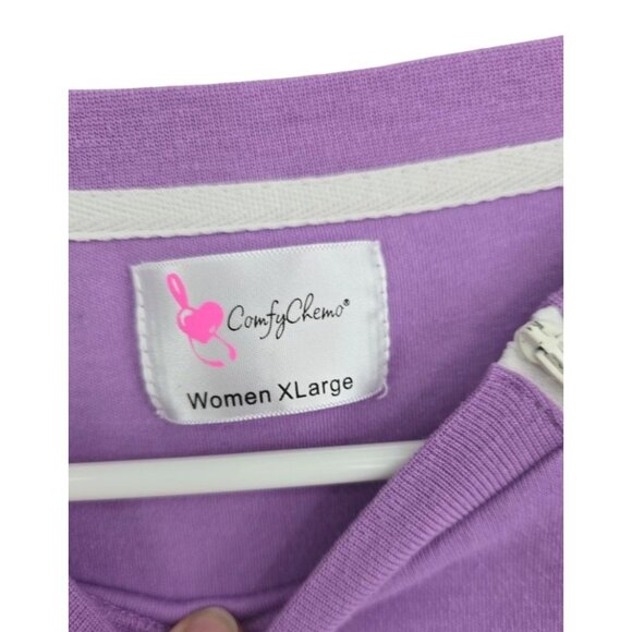 Comfy Chemo Long Sleeve Lavander Top Size XL - Picture 7 of 10